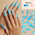 Long Metallic Fake Nails
