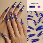 Long Metallic Fake Nails