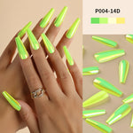 Long Metallic Fake Nails