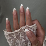 French Manicure Fake Nails