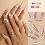 Long Metallic Fake Nails