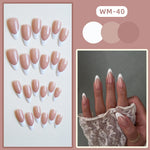 French Manicure Fake Nails